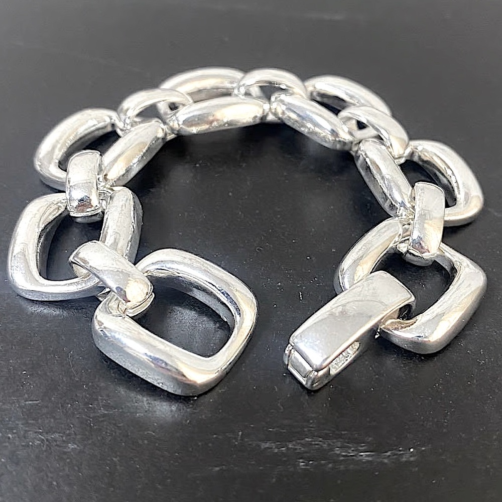 Chain Link Sterling Silver Bracelet